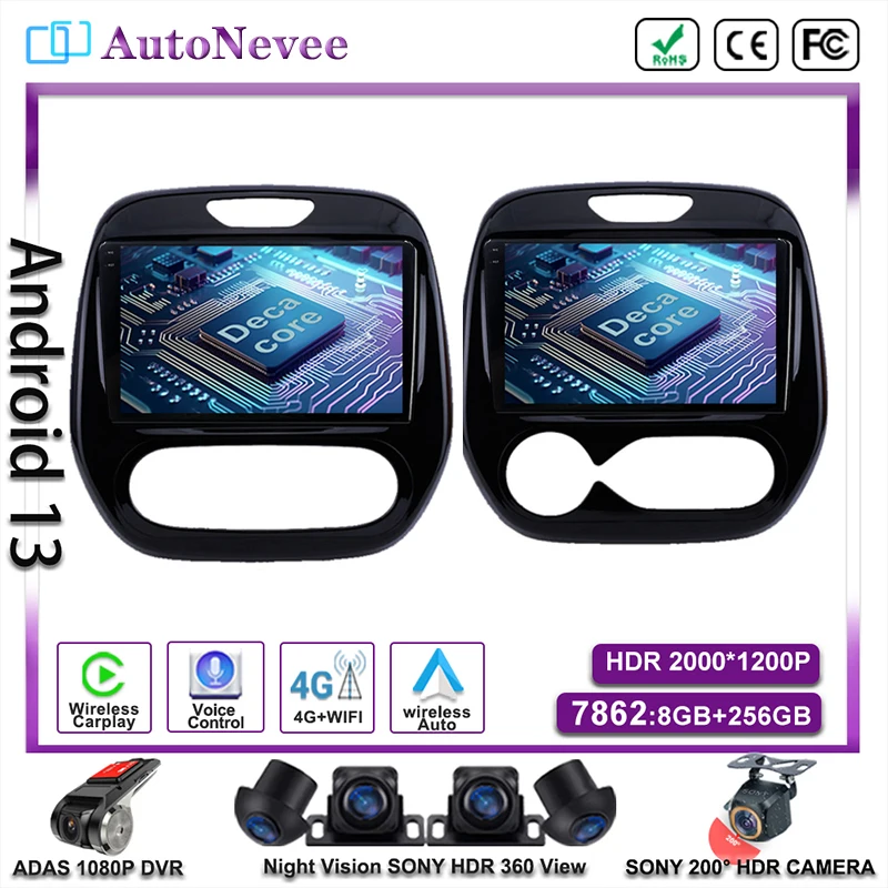 Android 14, ДЛЯ Renault Captur CLIO Samsung QM3 2011-2018, мультимедийный экран, автомобильный плеер, радионавигация, GPS, стерео DVD
Android 14, ДЛЯ Renault Captur CLIO Samsung QM3 2011-2018, мультимедийный экран, автомобильный плеер, радионавигация, GPS, стерео DVD