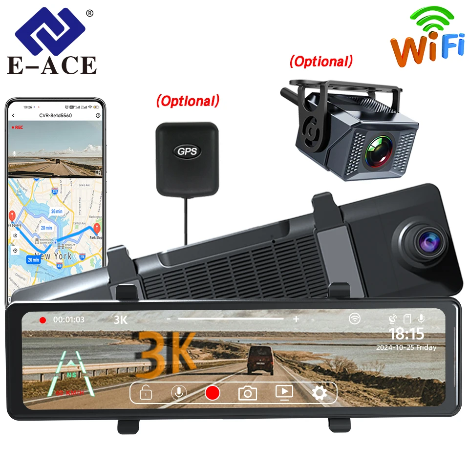 12-дюймовый видеорегистратор, Wi-Fi, соединение для мобильного телефона, поддержка GPS-мониторинга парковки, автомобильный видеорегистратор с циклической записью, G-сенсор
12-дюймовый видеорегистратор, Wi-Fi, соединение для мобильного телефона, поддержка GPS-мониторинга парковки, автомобильный видеорегистратор с циклической записью, G-сенсор