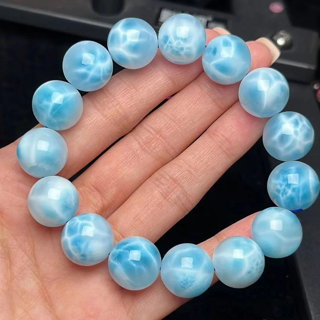 Natural Blue Larimar Gemstone Beads Bracelet 14.5mm Big Women Men Pattern Stretch Round Beads Crystal Bracelet Jewelry AAAAAA
Natural Blue Larimar Gemstone Beads Bracelet 14.5mm Big Women Men Pattern Stretch Round Beads Crystal Bracelet Jewelry AAAAAA