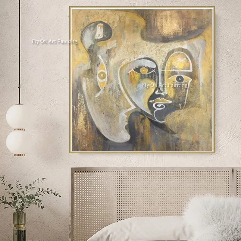 Специальная ручная работа: абстрактная картина маслом с изображением мужского лица в коричневых и золотисто-желтых тонах для декора дома, новая оригинальная картина в коричнево-бежевых тонах для украшения стены.
Специальная ручная работа: абстрактная картина маслом с изображением мужского лица в коричневых и золотисто-желтых тонах для декора дома, новая оригинальная картина в коричнево-бежевых тонах для украшения стены.