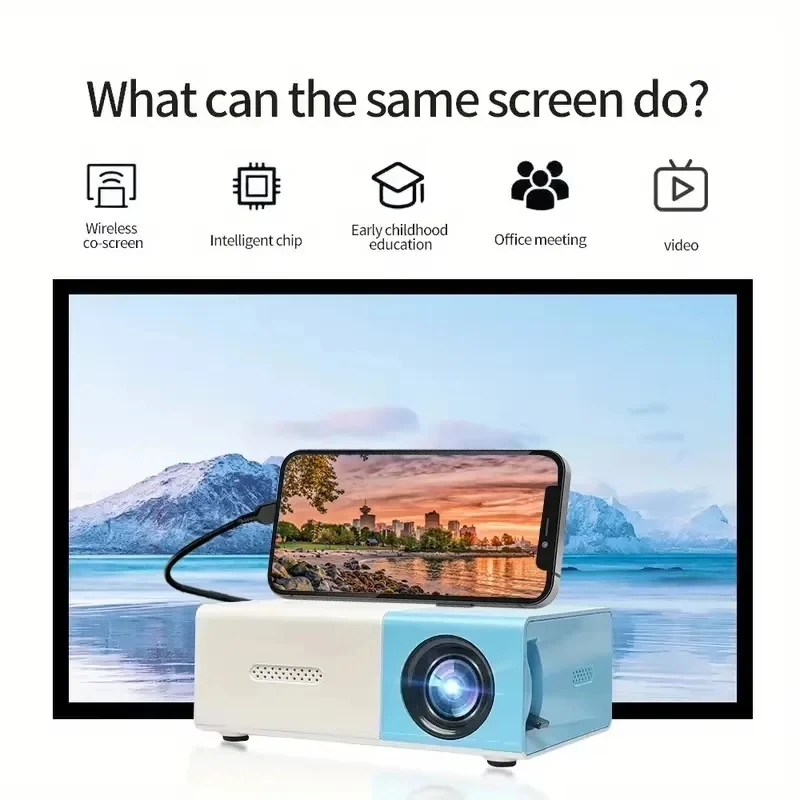 YG300 Home 4K HD Projector, Suitable for Bedroom, Living Room, Home Cinema, USB Powered,Home Office Outdoor Use
YG300 Home 4K HD Projector, Suitable for Bedroom, Living Room, Home Cinema, USB Powered,Home Office Outdoor Use
