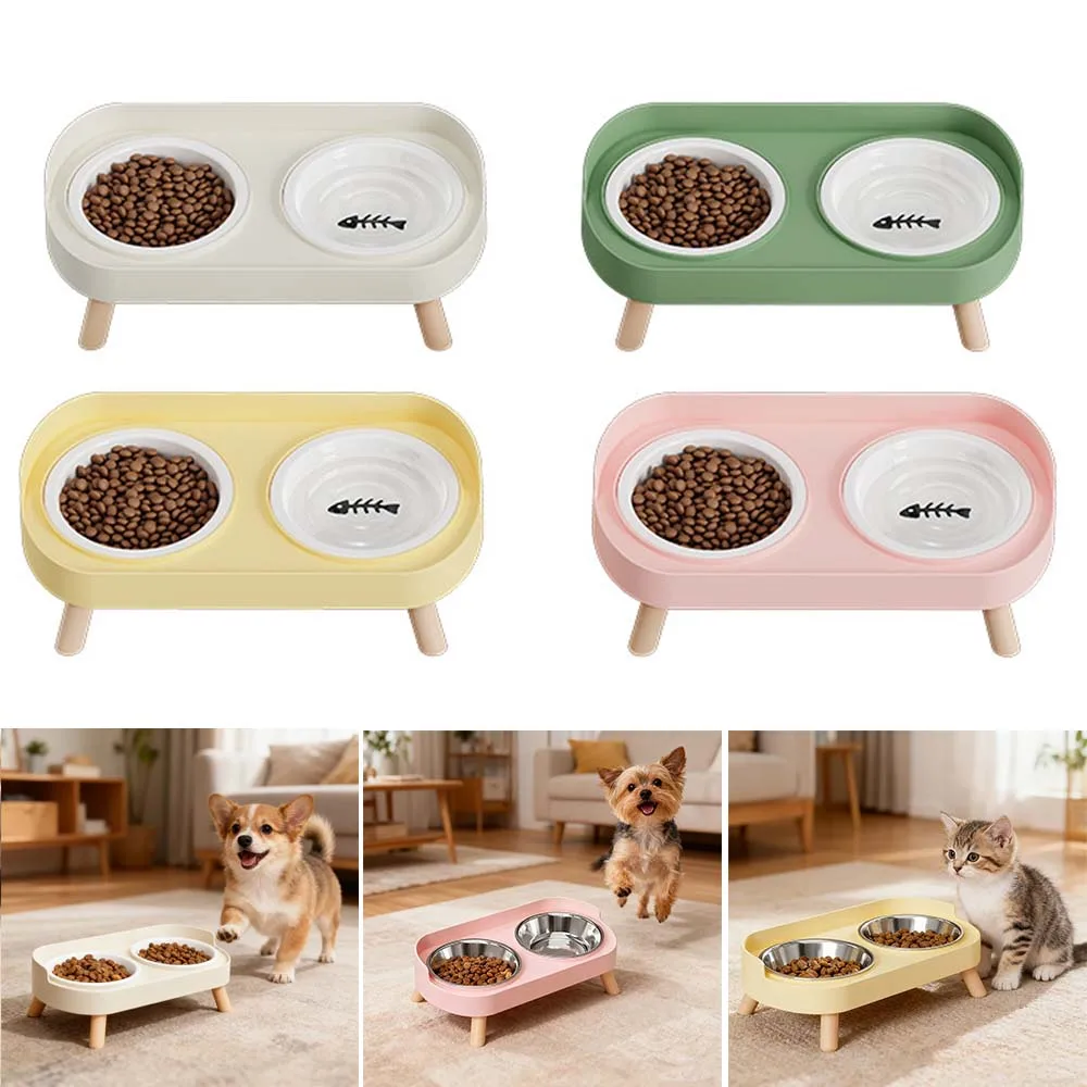 Pet Double Bowls 2 in 1 Cat Feeder Water Food Container Drinking Neck Protection Puppy Kitten Bowl for Small Dog Cat Accessories
Pet Double Bowls 2 in 1 Cat Feeder Water Food Container Drinking Neck Protection Puppy Kitten Bowl for Small Dog Cat Accessories