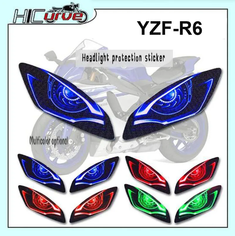Motorcycle 3D Front Fairing Headlight Guard Sticker Head light protection Sticker For YAMAHA YZF-R6 YZF R6 YZFR6 2006-2016
Motorcycle 3D Front Fairing Headlight Guard Sticker Head light protection Sticker For YAMAHA YZF-R6 YZF R6 YZFR6 2006-2016