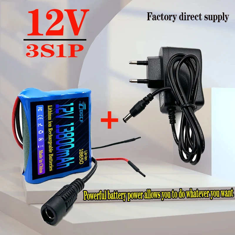 100%.New.12V.13800 mAh.3S1P.Batterie Au Lithium.18650.Batterie Lithium Pack Protection Conseil Rechargeable.1A Chargeur.
100%.New.12V.13800 mAh.3S1P.Batterie Au Lithium.18650.Batterie Lithium Pack Protection Conseil Rechargeable.1A Chargeur.