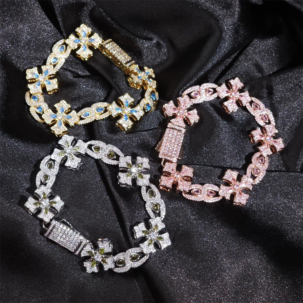Blue Turquoise Pink Icy Drop 8 Figure Design Floral Infinity Bracelets Cubic Zircon Srping Clasp Bangle Iced Out Jewelry Unisex
Blue Turquoise Pink Icy Drop 8 Figure Design Floral Infinity Bracelets Cubic Zircon Srping Clasp Bangle Iced Out Jewelry Unisex