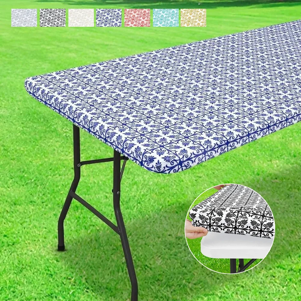 Waterproof Rectangle PEVA Table Covers Elastic Fitted Tablecloth with Flannel Backing for Outdoor Manteles Mesa Rectangular 식탁보
Waterproof Rectangle PEVA Table Covers Elastic Fitted Tablecloth with Flannel Backing for Outdoor Manteles Mesa Rectangular 식탁보
