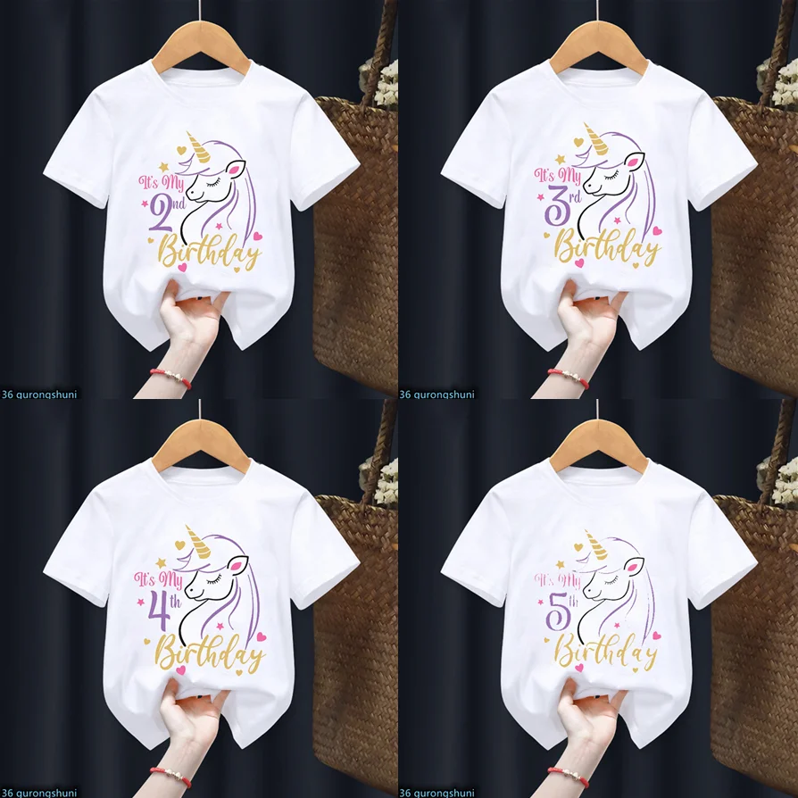 New It'S My 2-10 Birthday Kawaii Unicorn T-Shirt Girls Birthday Gift T Shirt Baby Unisex Short Sleeve T-Shirts Summer Tops
New It'S My 2-10 Birthday Kawaii Unicorn T-Shirt Girls Birthday Gift T Shirt Baby Unisex Short Sleeve T-Shirts Summer Tops