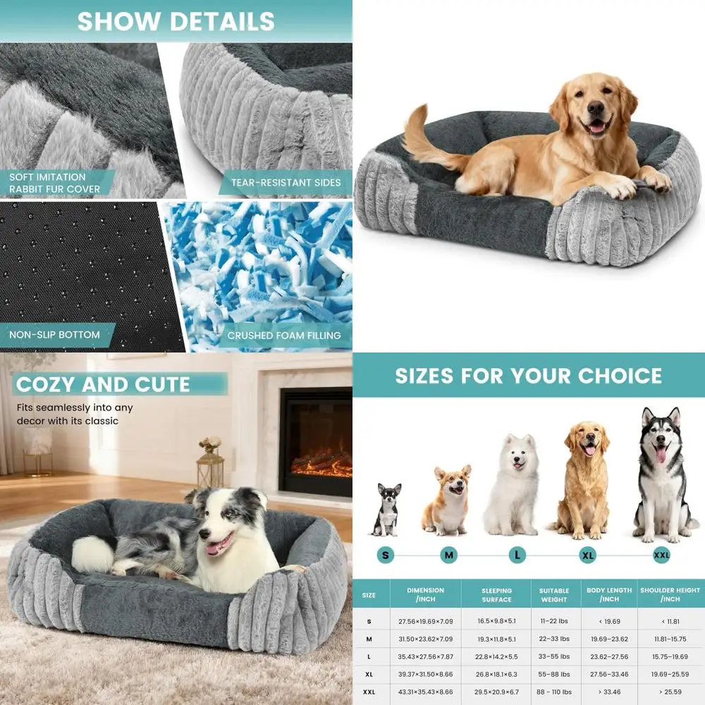 Extra Large Orthopedic Dog Bed - 39x32 Comfort-Sided, Breathable Memory Foam, Non-Slip, Washable
Extra Large Orthopedic Dog Bed - 39x32 Comfort-Sided, Breathable Memory Foam, Non-Slip, Washable