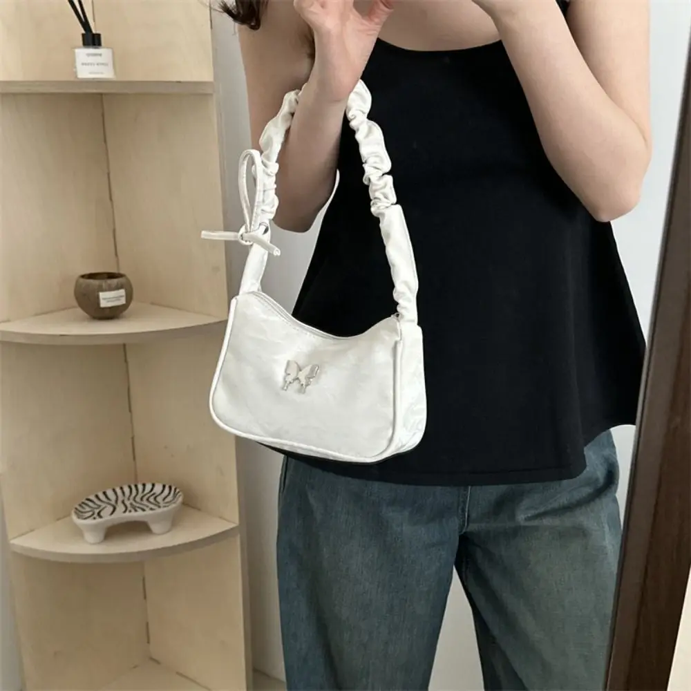 Ruffle Handle Bowknot Butterfly Shoulder Bag Y2k Style Large Capacity Half-moon Underarm Bag Makeup Lipstick Bag Dumpling Bag
Ruffle Handle Bowknot Butterfly Shoulder Bag Y2k Style Large Capacity Half-moon Underarm Bag Makeup Lipstick Bag Dumpling Bag