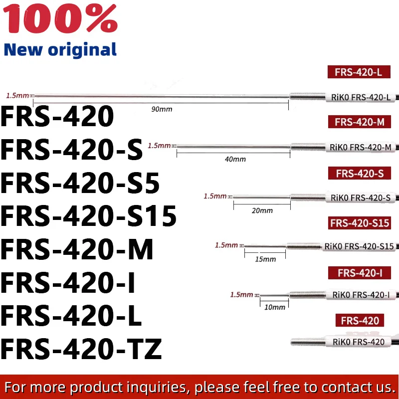 New FRS-420 FRS-420-S FRS-420-I FRS-420-M FRS-420-L FRS-420-S5 FRS-420-S15 FRS-420-TZ M4 Reflective fiber optic sensor cable
New FRS-420 FRS-420-S FRS-420-I FRS-420-M FRS-420-L FRS-420-S5 FRS-420-S15 FRS-420-TZ M4 Reflective fiber optic sensor cable