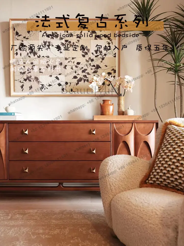 Solid wood antique style living room decoration dining side cabinet wabi sandy wind oak walnut high-end retro
Solid wood antique style living room decoration dining side cabinet wabi sandy wind oak walnut high-end retro