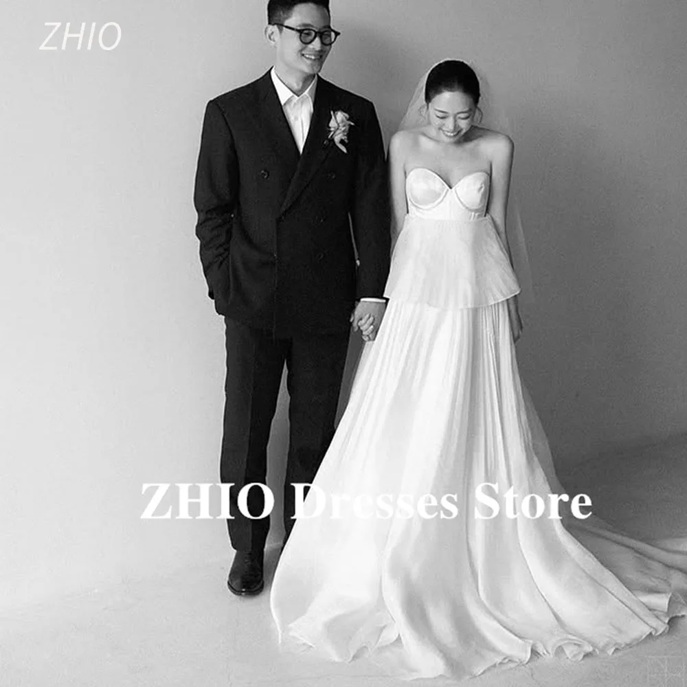 ZHIO Sexy Strapless A-line Korea Wedding Dress Photo Shoot Women Party Floor Length Draped Bridal Gowns Customized 웨딩드레스 2025
ZHIO Sexy Strapless A-line Korea Wedding Dress Photo Shoot Women Party Floor Length Draped Bridal Gowns Customized 웨딩드레스 2025