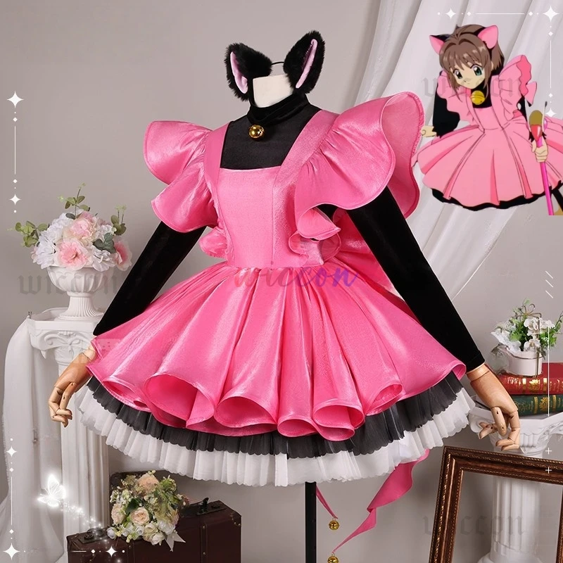 Kinomoto Sakura Cosplay Costume Anime Card Captor Sakura Headwear Women Halloween Cute Black Pink Dress THE THUNDER Ears Tail
Kinomoto Sakura Cosplay Costume Anime Card Captor Sakura Headwear Women Halloween Cute Black Pink Dress THE THUNDER Ears Tail