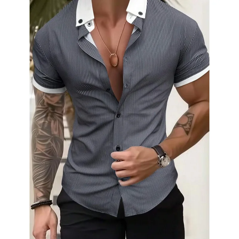 Plaid Print Loose Men's Short SVE Shirt 100% Other Material Resistant to Deformation for Spring Season Color Block Design
Plaid Print Loose Men's Short SVE Shirt 100% Other Material Resistant to Deformation for Spring Season Color Block Design