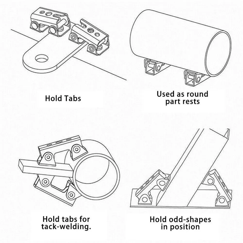 "Adjustable Magnetic Welding Clamps Set of 4 with V Shaped Pads for Efficient Welding on Round Flat and Angled Surfaces"
"Adjustable Magnetic Welding Clamps Set of 4 with V Shaped Pads for Efficient Welding on Round Flat and Angled Surfaces"