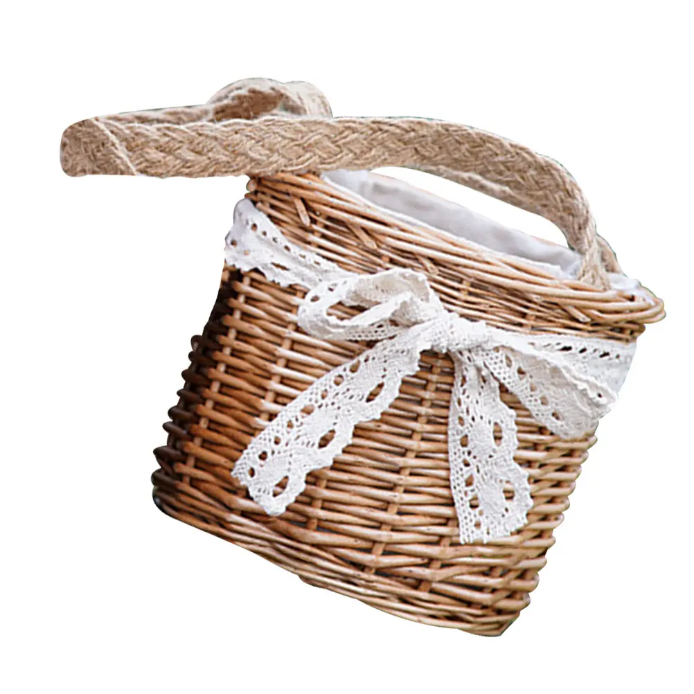 Storage Basket Flower with Handle Wedding Decor for Girl Girls Weave Rustic Manual Small
Storage Basket Flower with Handle Wedding Decor for Girl Girls Weave Rustic Manual Small