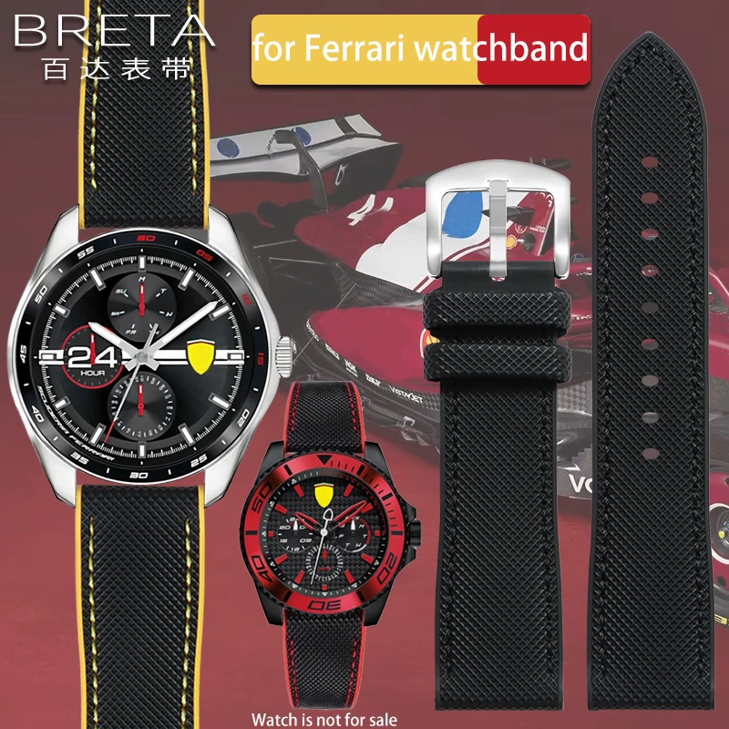 Color-blocked rubber watch strap for Ferrari poscer GT Watch Band 22 24mmmm, Silicone Nylon Rubber Waterproof Replacement Strap
Color-blocked rubber watch strap for Ferrari poscer GT Watch Band 22 24mmmm, Silicone Nylon Rubber Waterproof Replacement Strap