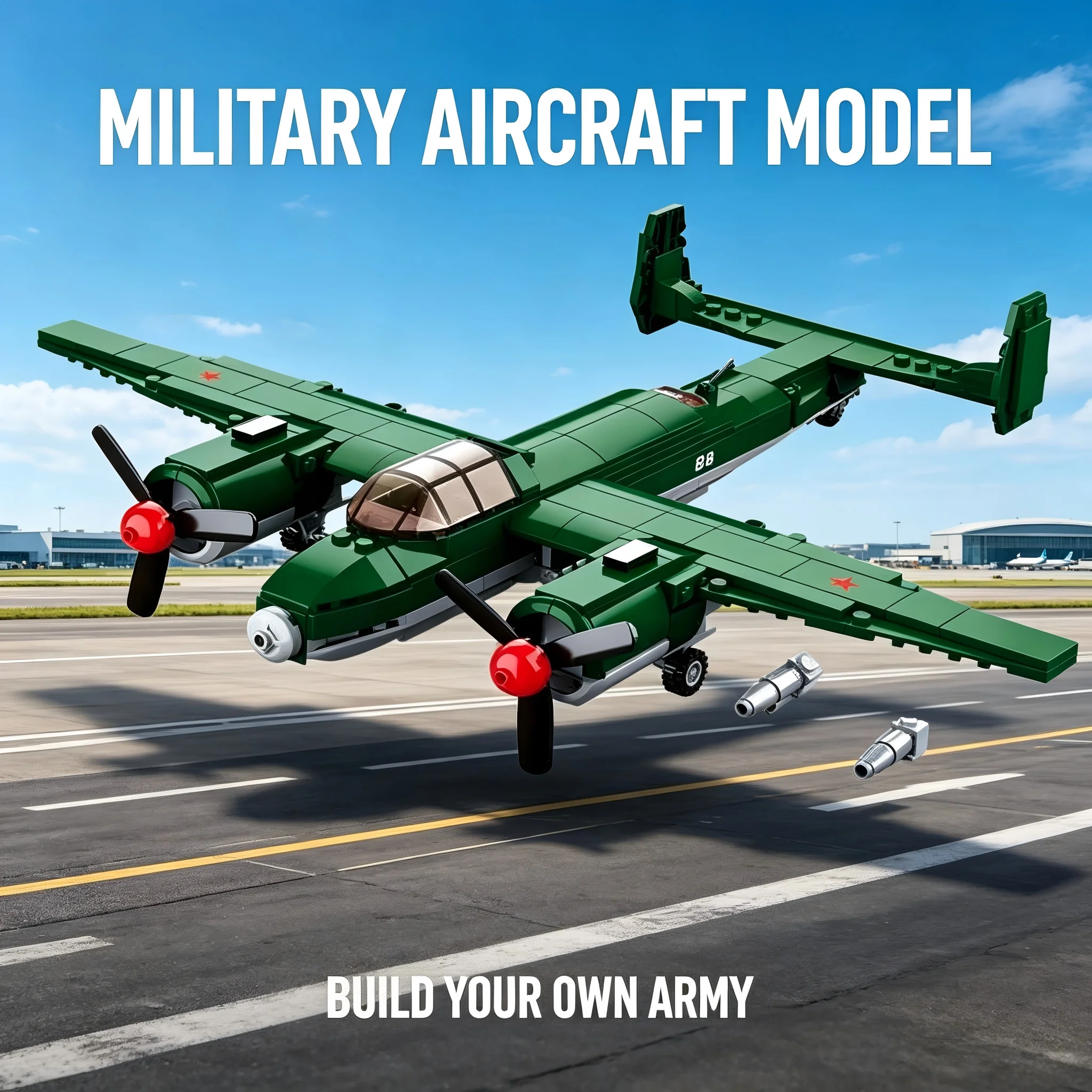 311 PCS Military World War Ii Soviet Union Tu 2 Bomber Fighter 1 Dolls Army Boy Building Blocks Airplane Toy Brick Holiday Gifts
311 PCS Military World War Ii Soviet Union Tu 2 Bomber Fighter 1 Dolls Army Boy Building Blocks Airplane Toy Brick Holiday Gifts