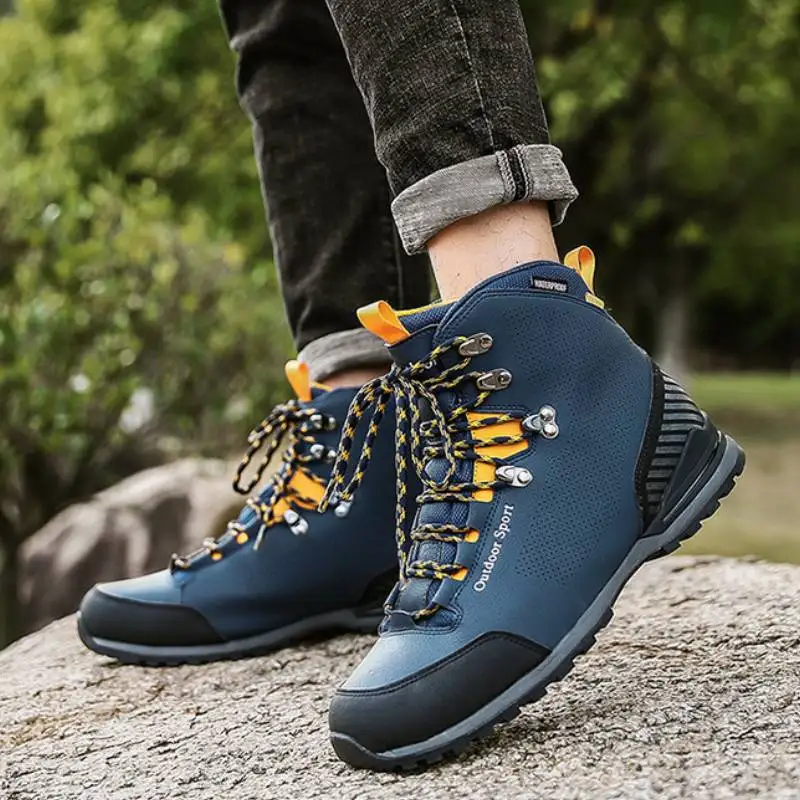 High Quality Hiking Shoes Men Mountain Climbing Trekking Boots Waterproof Non-slip Outdoor High-top Leather Sport Boots
High Quality Hiking Shoes Men Mountain Climbing Trekking Boots Waterproof Non-slip Outdoor High-top Leather Sport Boots