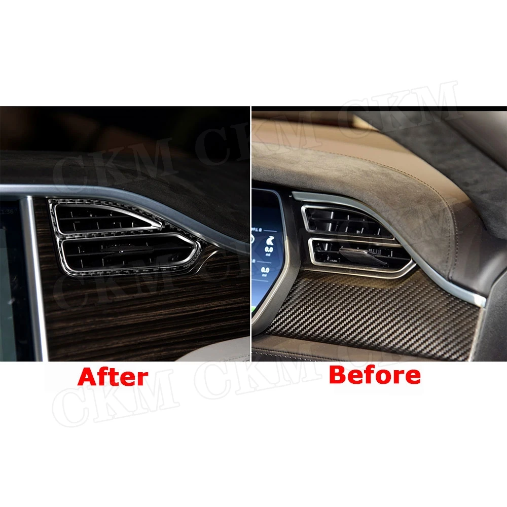 Carbon Fiber Central Console Instrument Air Vent Outlet Trim Cover Stickers For Tesla Model X 2014-2019 Car Styling
Carbon Fiber Central Console Instrument Air Vent Outlet Trim Cover Stickers For Tesla Model X 2014-2019 Car Styling