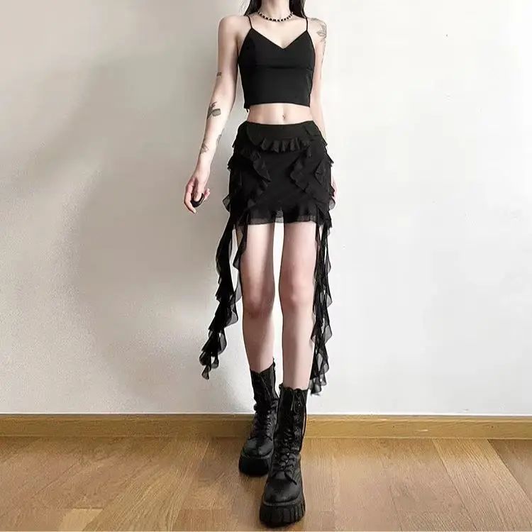 Cool Hot Girl Style Multi-Layer Mesh Splicing Versatile Skirt Women With Ruffle Ribbon Niche Design Sense Spring New Short Skirt
Cool Hot Girl Style Multi-Layer Mesh Splicing Versatile Skirt Women With Ruffle Ribbon Niche Design Sense Spring New Short Skirt
