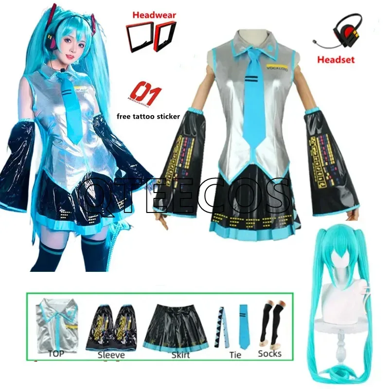 Bilable Anime Vocaloid Miku Cosplay Costume PU Leather Midi Dress Girls Halloween Christmas Party Full Sets With Wig
Bilable Anime Vocaloid Miku Cosplay Costume PU Leather Midi Dress Girls Halloween Christmas Party Full Sets With Wig