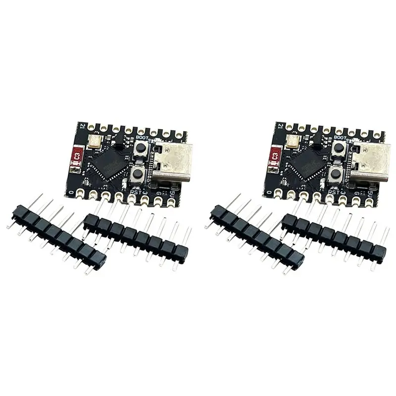 2 модуля платы разработки ESP32 C3, мини-модуль Wi-Fi и Bluetooth, 32-битный одноядерный процессор RISC-V
2 модуля платы разработки ESP32 C3, мини-модуль Wi-Fi и Bluetooth, 32-битный одноядерный процессор RISC-V