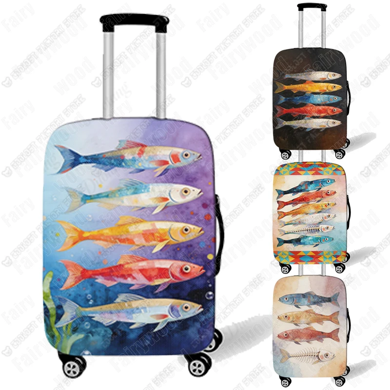Oil Painting Fish Pattern Luggage Covers for Travel Sea Animal Elastic Suitcase Protective Cover Anti-dust Trolley Case Cove
Oil Painting Fish Pattern Luggage Covers for Travel Sea Animal Elastic Suitcase Protective Cover Anti-dust Trolley Case Cove