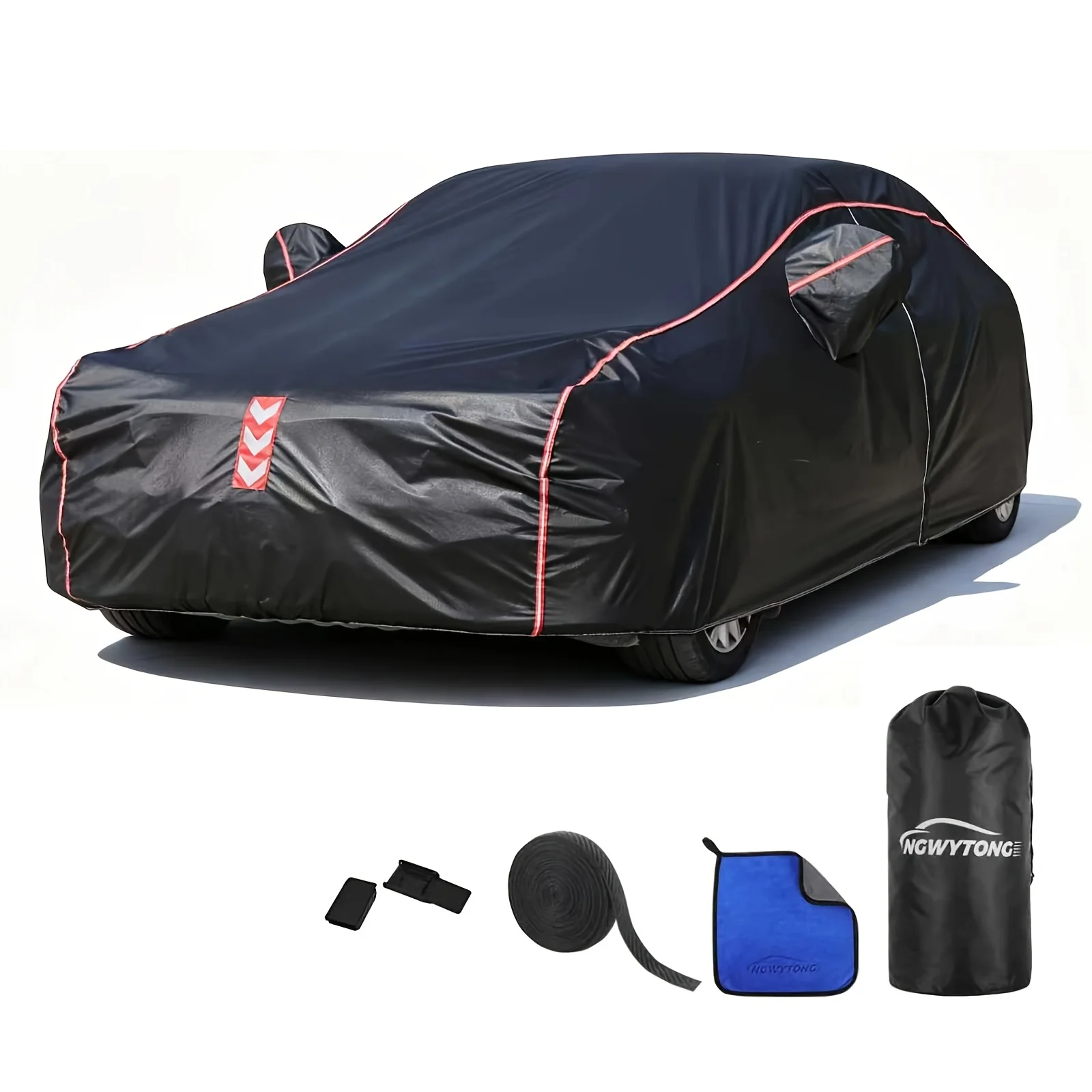 4-Upgrades All-Weather Waterproof Car Cover | All-Around Fastening, Universally Applicable for Sedan/SUV/Coupe, Made of Oxford
4-Upgrades All-Weather Waterproof Car Cover | All-Around Fastening, Universally Applicable for Sedan/SUV/Coupe, Made of Oxford