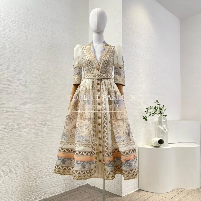 Women's Short Sleeve Beading Midi Dresses for Party 2025 High Quality Elegant Line Silk New Fashion Style Attractive
Women's Short Sleeve Beading Midi Dresses for Party 2025 High Quality Elegant Line Silk New Fashion Style Attractive