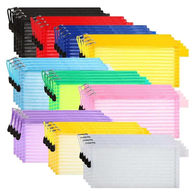 40Pack 10 Colors Zipper Mesh Pouch, Colorful Pencil Pen Bag Multipurpose Travel Bags For Office Supplies Travel
40Pack 10 Colors Zipper Mesh Pouch, Colorful Pencil Pen Bag Multipurpose Travel Bags For Office Supplies Travel