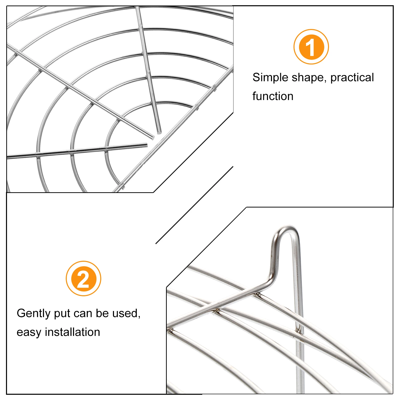 Semi Circular Drain Kitchen Gadget Rack for Frying Pan Cooking Stainless Steel Kitchen Gadget Tool Food Steamer Shelf
Semi Circular Drain Kitchen Gadget Rack for Frying Pan Cooking Stainless Steel Kitchen Gadget Tool Food Steamer Shelf