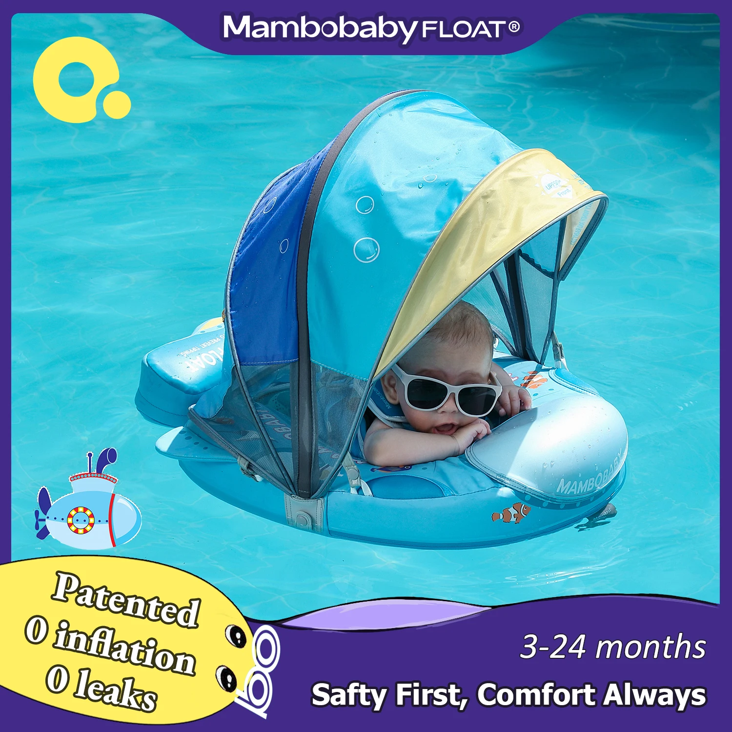 Mambobaby Float Safe Solid Core Safe Harness Technology ST: Sea 3-24 Month B503-95-W-Z Air-Free Chest Float with Sunshade Canopy Baby Swim Ring Toddler Pool Float Infant Water Ring Infant Swimming Float 1Years Boy Girl
Mambobaby Float Safe Solid Core Safe Harness Technology ST: Sea 3-24 Month B503-95-W-Z Air-Free Chest Float with Sunshade Canopy Baby Swim Ring Toddler Pool Float Infant Water Ring Infant Swimming Float 1Years Boy Girl