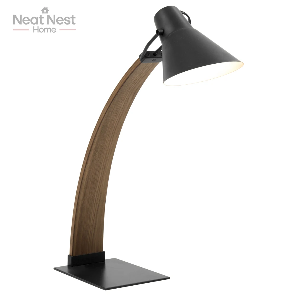 MidCentury Modern Table Lamp,Desk lamp with Adjustable metal shade /Stylish wood frame,for bedroom/living room,Walnut and Black
MidCentury Modern Table Lamp,Desk lamp with Adjustable metal shade /Stylish wood frame,for bedroom/living room,Walnut and Black