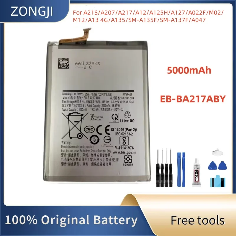 Новый аккумулятор EB-BA217ABY 6000 мАч для A21S/A207/A217/A12/A125H/A127/A022F/M02/M12 аккумулятор + инструменты
Новый аккумулятор EB-BA217ABY 6000 мАч для A21S/A207/A217/A12/A125H/A127/A022F/M02/M12 аккумулятор + инструменты