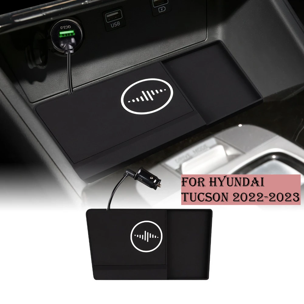 PVC Car Wireless Charger Pad Stable Fast Charging For Hyundai Tucson 2022-2023 Center Console Storage Box Decoration Accessories
PVC Car Wireless Charger Pad Stable Fast Charging For Hyundai Tucson 2022-2023 Center Console Storage Box Decoration Accessories