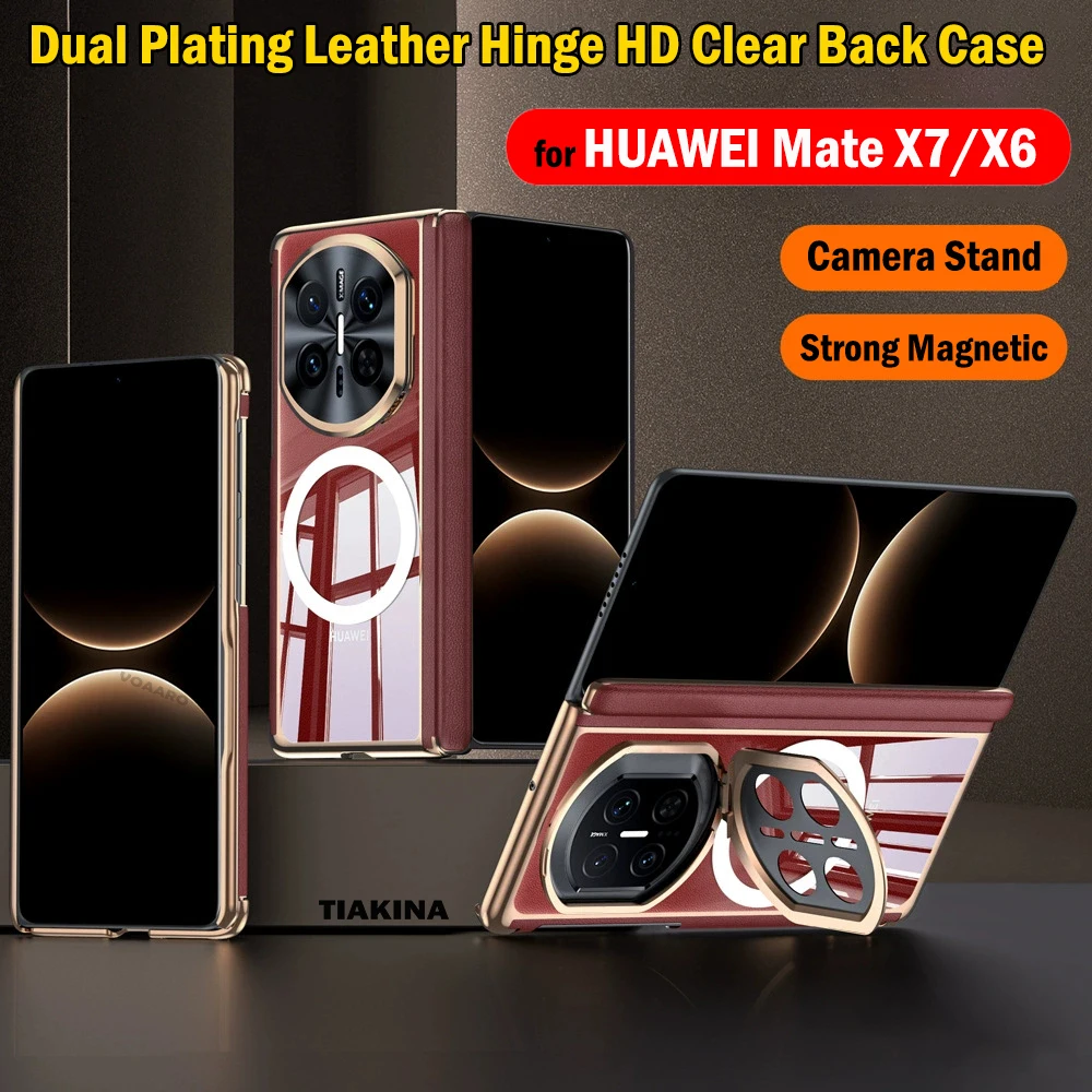 Чехол-книжка из кожи с двойным магнитом для Huawei Mate X7 X6, прозрачный, с покрытием, с подставкой для камеры, задняя крышка
Чехол-книжка из кожи с двойным магнитом для Huawei Mate X7 X6, прозрачный, с покрытием, с подставкой для камеры, задняя крышка