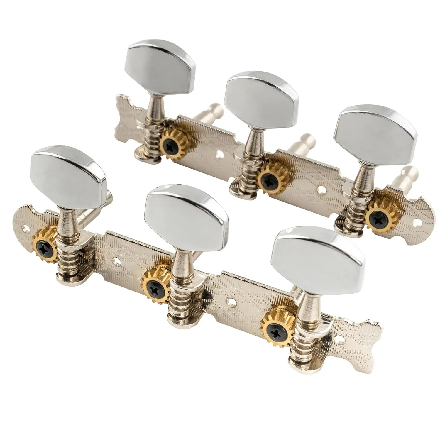 Musiclily Pro 3+3 Acoustic Guitar Tuning Pegs Keys 3R3L Machine Heads Tuners Set, Nickel with Chrome Button
Musiclily Pro 3+3 Acoustic Guitar Tuning Pegs Keys 3R3L Machine Heads Tuners Set, Nickel with Chrome Button