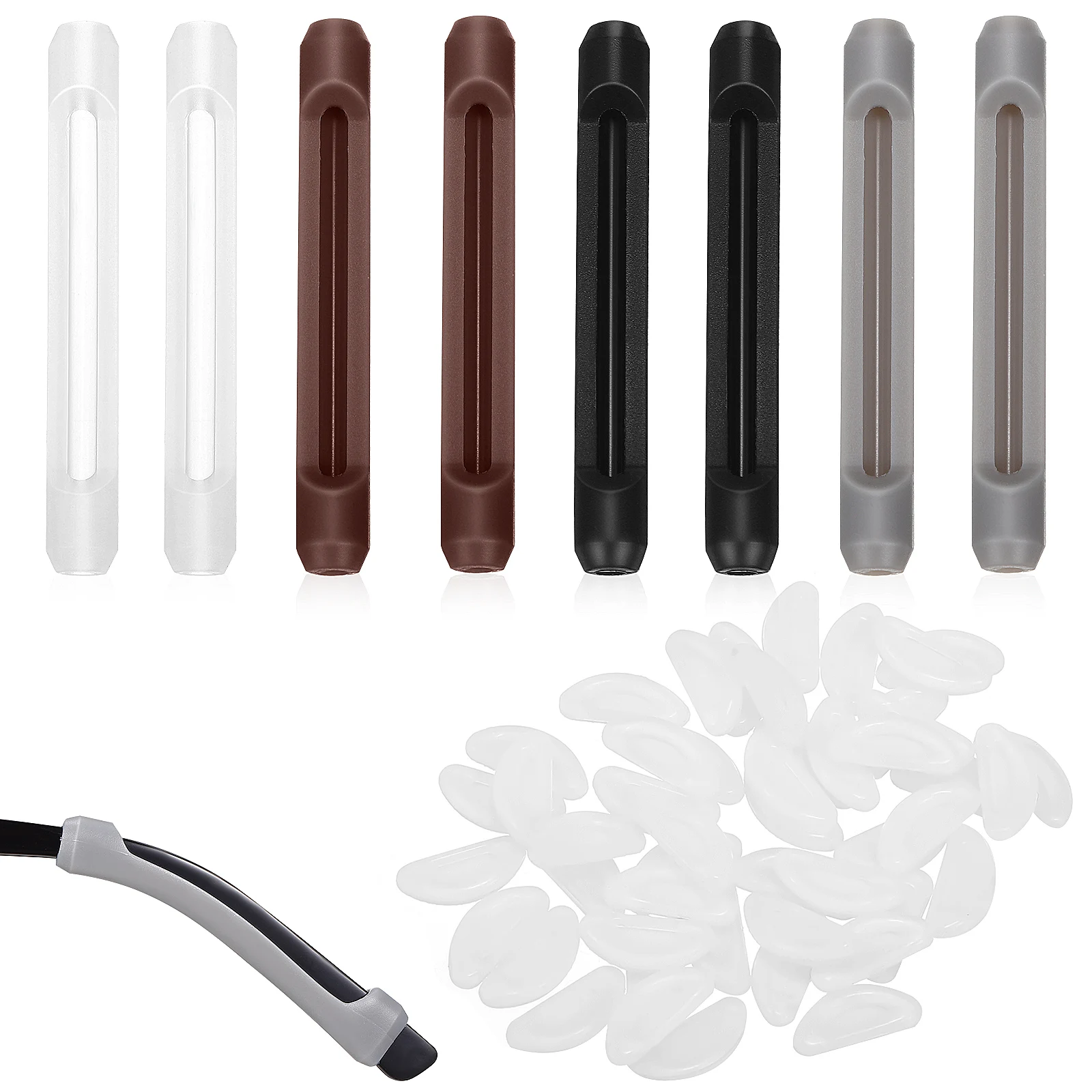 24Pairs Eyeglasses Nose Pads D Shaped Silicone Soft Silicone Cushions Anti Slip Nose Pads for Plastic Sunglasses Frames
24Pairs Eyeglasses Nose Pads D Shaped Silicone Soft Silicone Cushions Anti Slip Nose Pads for Plastic Sunglasses Frames