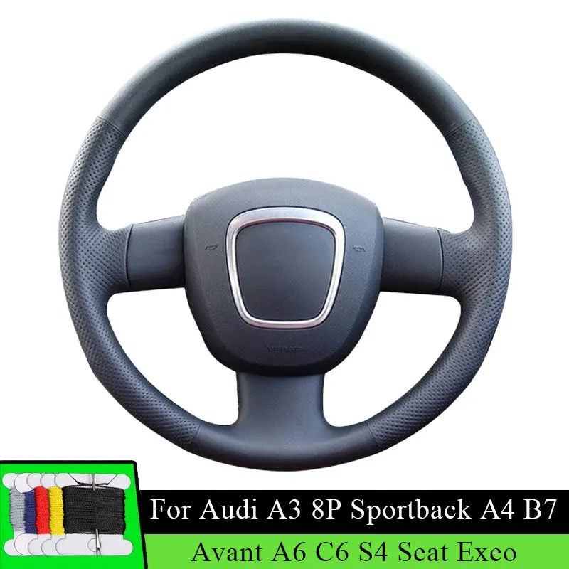 Car Steering Wheel Cover For Audi A3 8P Sportback A4 B7 Avant A6 C6 S4 Seat Exeo Fiber leather Car Accessories Wear Resistance
Car Steering Wheel Cover For Audi A3 8P Sportback A4 B7 Avant A6 C6 S4 Seat Exeo Fiber leather Car Accessories Wear Resistance