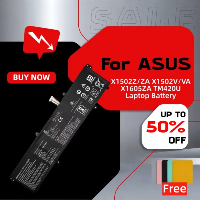 For ASUS VivoBook X1502Z/ZA X1502V/VA X1605ZA TM420U Laptop Battery Give Away A Mouse Pad
For ASUS VivoBook X1502Z/ZA X1502V/VA X1605ZA TM420U Laptop Battery Give Away A Mouse Pad