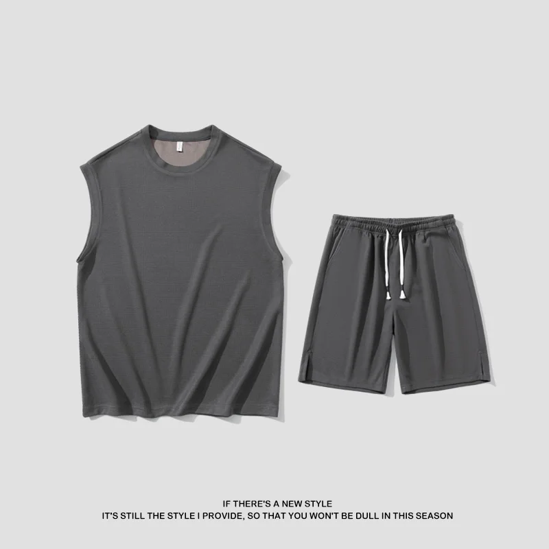 Summer Men's Casual Trend Loose Sleeveless Vest Five Quarter Shorts Outdoor Sports Windproof Breathable Quick Drying Set
Summer Men's Casual Trend Loose Sleeveless Vest Five Quarter Shorts Outdoor Sports Windproof Breathable Quick Drying Set