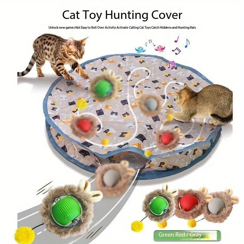 2-Piece Cat Toy Set: Round Double-Layer Catching Net + Automatic Cat Teaser Ball, Self-Entertaining and Interactive Cat Toy
2-Piece Cat Toy Set: Round Double-Layer Catching Net + Automatic Cat Teaser Ball, Self-Entertaining and Interactive Cat Toy