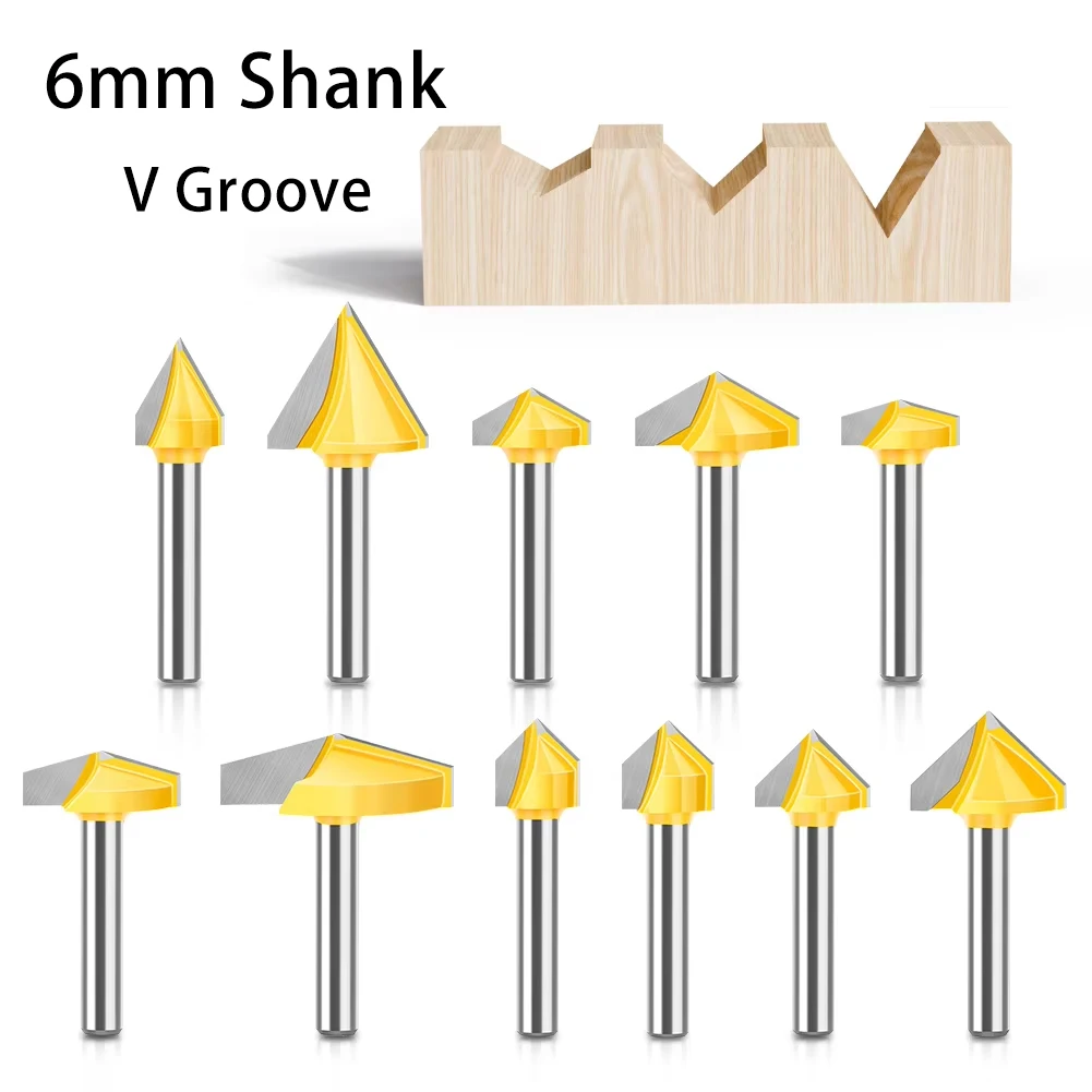 6mm Shank 60 90 120 Degree V Groove Router Bit Woodworking Milling Cutter For Wood Panel V Groove Processing
6mm Shank 60 90 120 Degree V Groove Router Bit Woodworking Milling Cutter For Wood Panel V Groove Processing