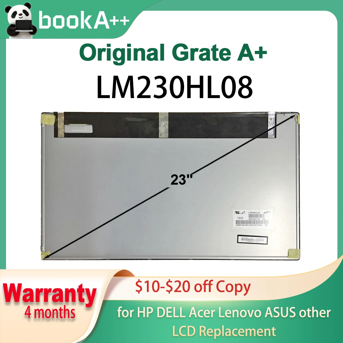 Original new 23" LM230HL08 for HP Lenovo Acer ASUS Dell AIO LCD Screen Display
Original new 23" LM230HL08 for HP Lenovo Acer ASUS Dell AIO LCD Screen Display