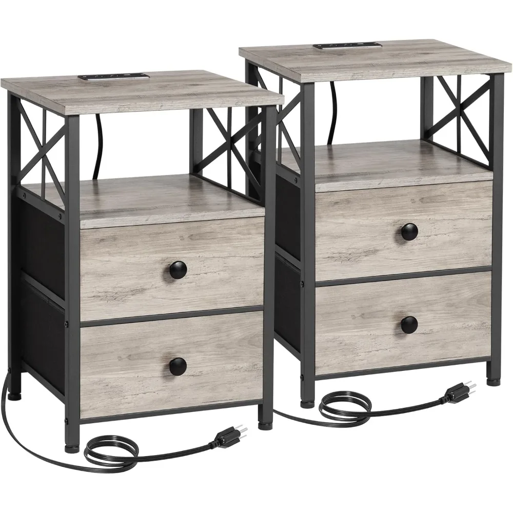 Night Stand Set 2, Nightstand with Charging Station, End Tables Living Room with USB Ports and Outlets, Bedside Tables
Night Stand Set 2, Nightstand with Charging Station, End Tables Living Room with USB Ports and Outlets, Bedside Tables