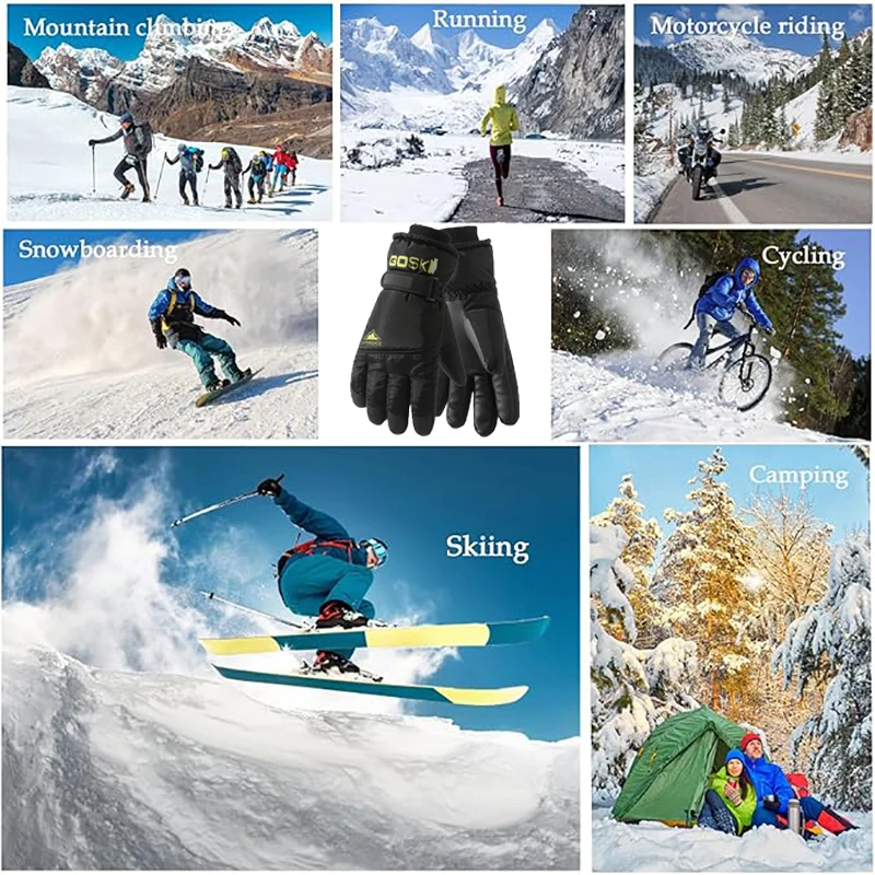 Winter Unisex Snowboard Ski Gloves PU Leather Non-slip Touch Screen Waterproof Motorcycle Cycling Fleece Warm Snow Glove
Winter Unisex Snowboard Ski Gloves PU Leather Non-slip Touch Screen Waterproof Motorcycle Cycling Fleece Warm Snow Glove