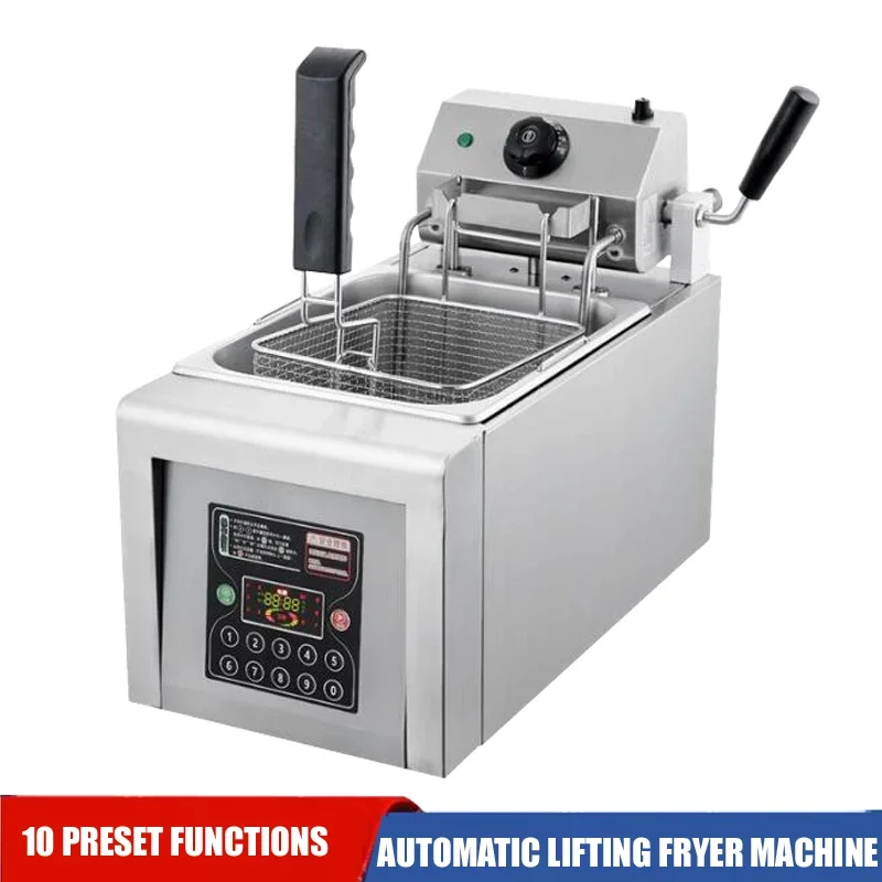 Commercial Deep Fryer with Basket 3050W 12L Detachable Large Capacity Stainless Steel Countertop Electric Oil Fryer wit
Commercial Deep Fryer with Basket 3050W 12L Detachable Large Capacity Stainless Steel Countertop Electric Oil Fryer wit