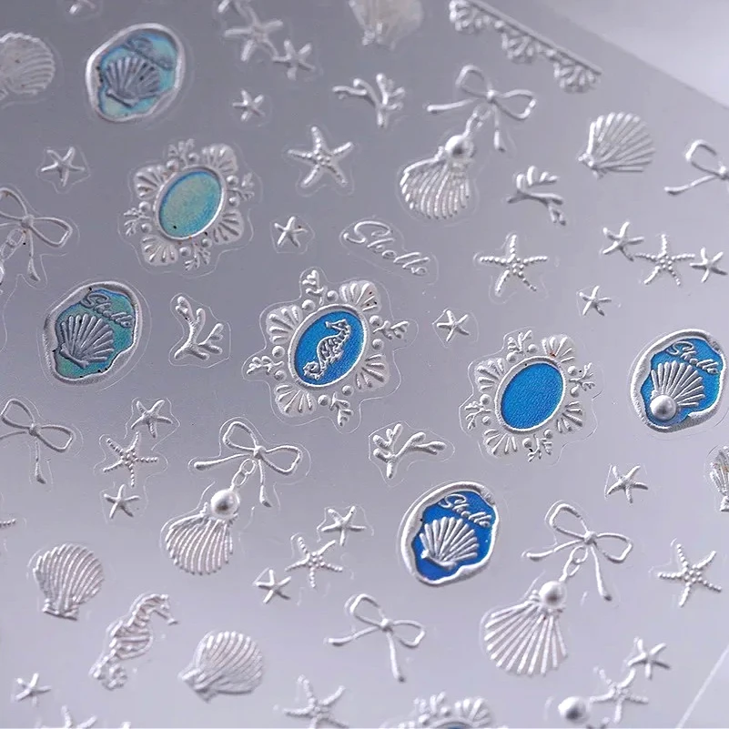 Laser Shell Seahorse Coral Starfish Bowknot Shiny Gems Glass White Pearl Beach Sea Nail Art Sticker Summer Ocean Manicure Decals
Laser Shell Seahorse Coral Starfish Bowknot Shiny Gems Glass White Pearl Beach Sea Nail Art Sticker Summer Ocean Manicure Decals