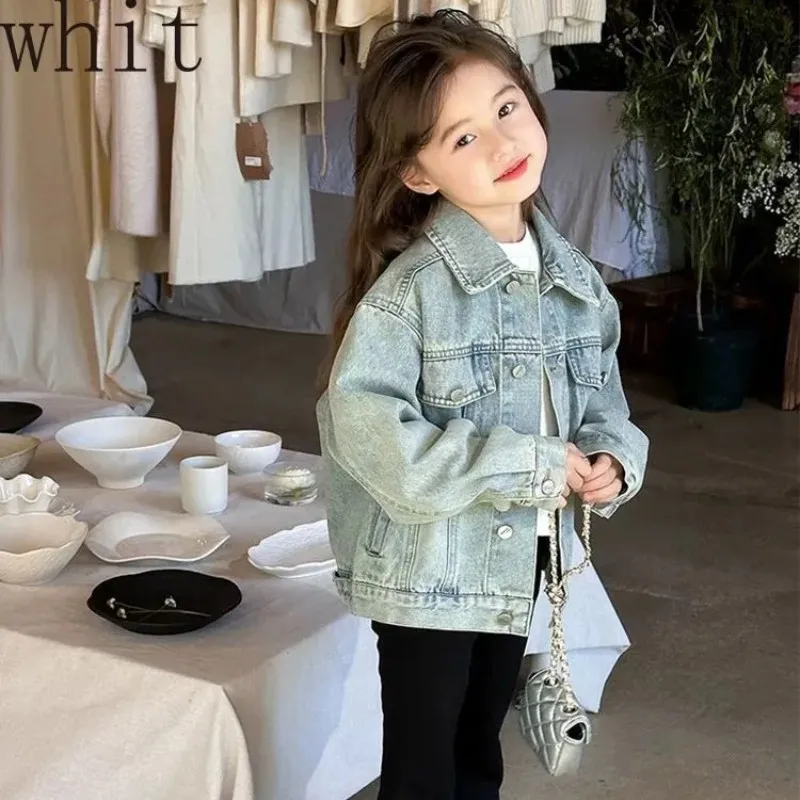 New Spring Autumn Children Fashion Denim Jacket Girl Blue Turn-down Collar Single Breasted Coats Kids Outwear
New Spring Autumn Children Fashion Denim Jacket Girl Blue Turn-down Collar Single Breasted Coats Kids Outwear